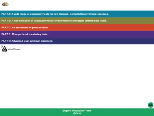 English Vocabulary Tests android App screenshot 1